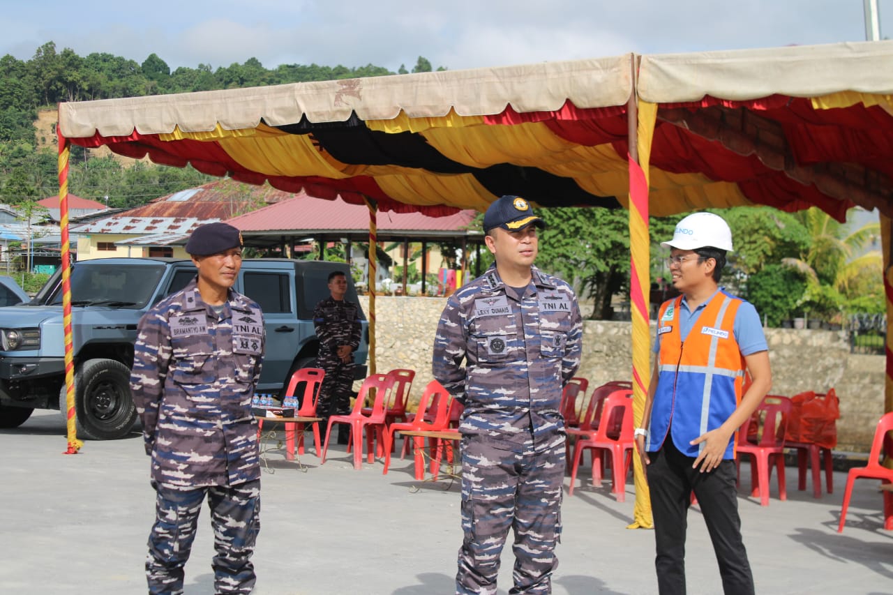 Danlanal Nias Pimpin Merplug Sambut KRI Semarang-594, Gelar 