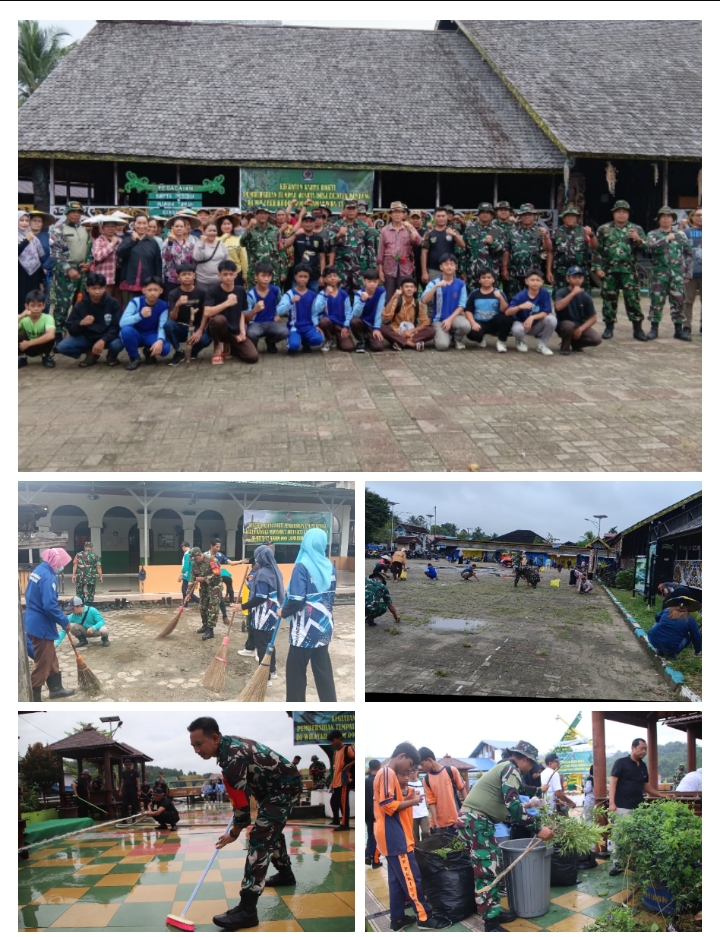 Kodim 0901/Samarinda dan Jajaran Koramil Gelar Karya Bakti dan Aksi Bersih-bersih Lingkungan