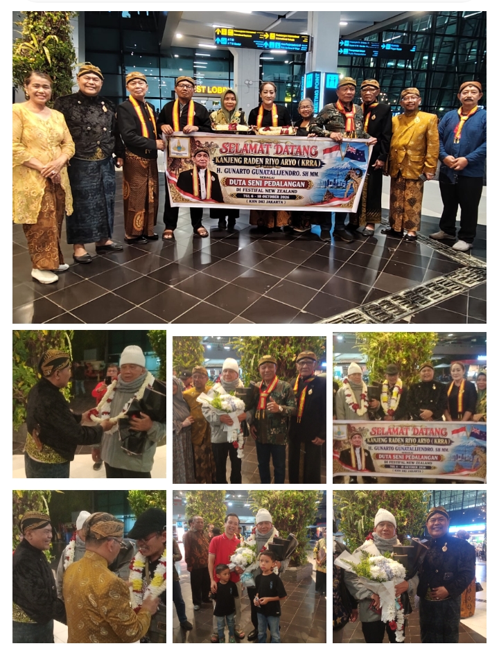 KHN Jakarta Sambut Kedatangan KRRA.Ki.H.Gunarto Gunotalijendro SH.MM, Usai Pentas di New Zealand
