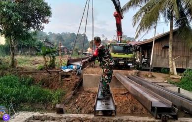 Percepatan Pembangunan Jembatan Beton Penghubung Antar Desa di Loa Bahu