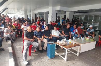 Dandim 0901/Samarinda Antusias Nonton Bareng Laga Piala Dunia Portugal vs Kroasia Bersama Kadispora
