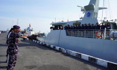 Dukung Misi Kedaulatan Rupiah Hingga Pulau Terluar Riau, Danlanal Dumai Sambut Kedatangan Tim ERB 20