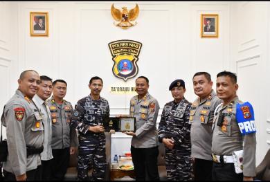 Perkuat Sinergitas, Danlanal Nias Laksanakan Kunjungan Silaturahmi ke Polres Nias