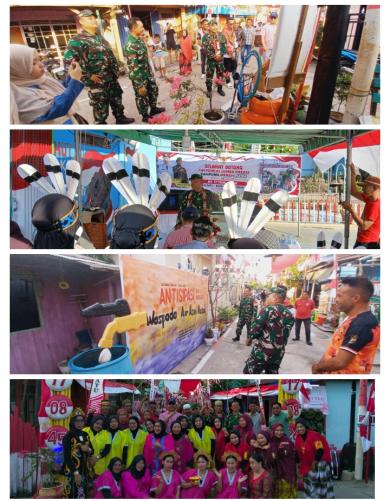Semarak HUT RI ke-81, Kodim 0901/Samarinda Nilai Kampung Kreatif Merah Putih di Loa Janan Ilir