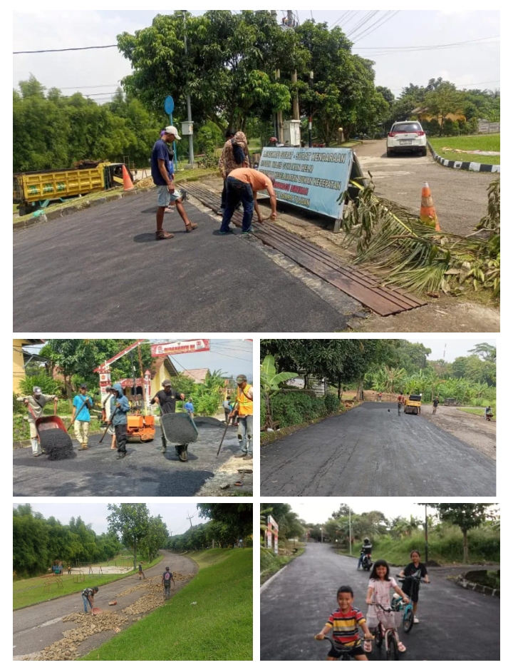 Program TJSL BRI BO Cibinong Ubah Jalan Rusak Jadi Aspal di Tangkil