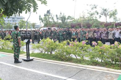 Kodim 0901/Samarinda Laksanakan Apel Gelar Pasukan dalam Rangka Persiapan Pengamanan VVIP