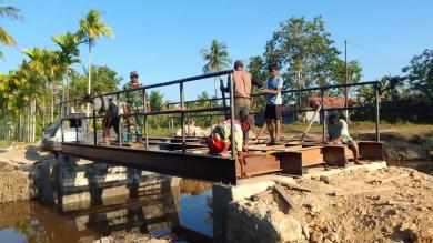 Jembatan Beton Garuda di Balik Buaya Bukuan Dibangun dengan Dedikasi dan Gotong Royong