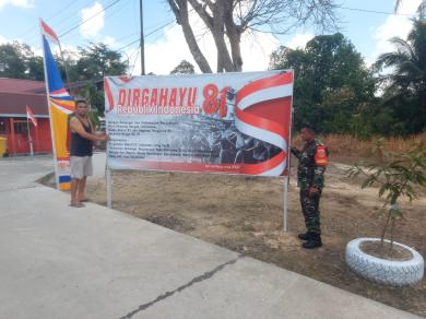 Babinsa Bantuas Hadiri Rapat Koordinasi Persiapan Lomba Kampung Hias Merah Putih