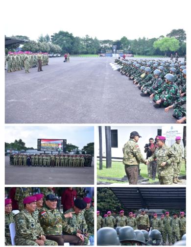 PANGKORMAR DAMPINGI MENHAN RI SAMPAIKAN PESAN MORAL KEPADA ASN KOMCAD MATRA LAUT