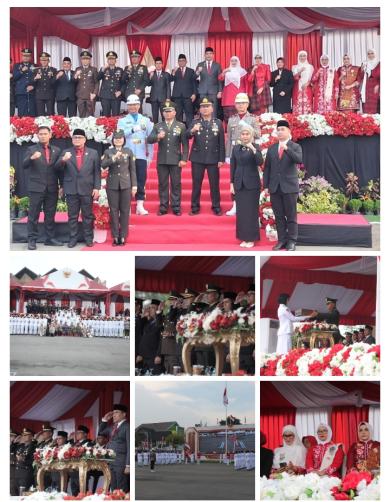 Dandim 0901/Samarinda Hadiri Upacara Penurunan Bendera HUT RI ke-81 
