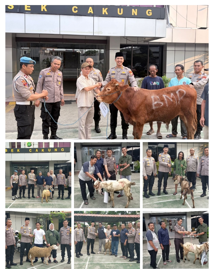 Polsek Cakung Memberikan dan menyalurkan Hewan Qurban untuk Masyarakat Cakung Polsek Cakung Memberikan dan menyalurkan Hewan Qurban untuk Masyarakat Cakung