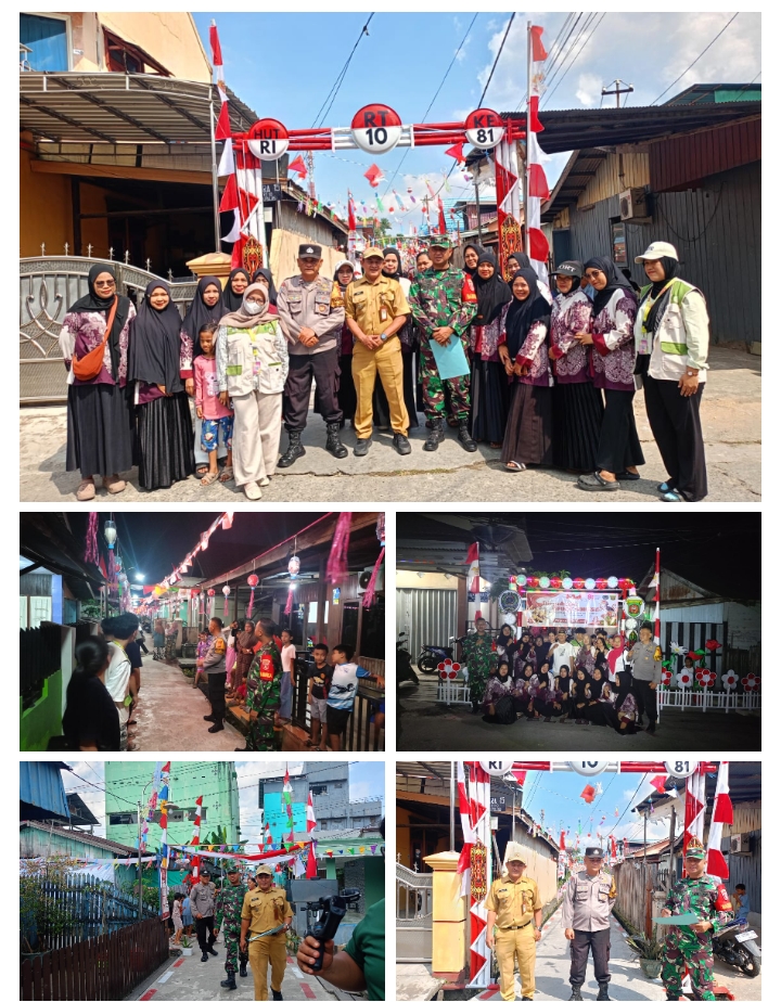 Babinsa Kelurahan Mangkupalas  Dampingi Penilaian Lomba Kampung Merah Putih Tingkat Kelurahan di Man
