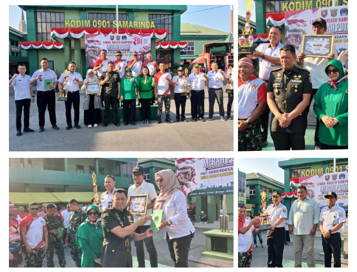 Kodim 0901/Samarinda Berikan Hadiah kepada Pemenang Lomba Kreatif Kampung Merah Putih Kodim 0901/Samarinda Berikan Hadiah kepada Pemenang Lomba Kreatif Kampung Merah Putih