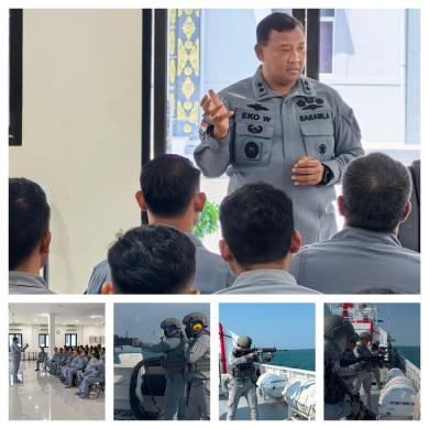 Bakamla RI Gelar Latihan Menembak di Laut